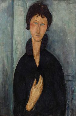 Amedeo Modigliani, Femme Aux Yeux Bleus reproduction peinte à la main