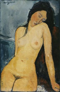 Amedeo Modigliani, Femme Nue 1916 reproduction peinte à la main
