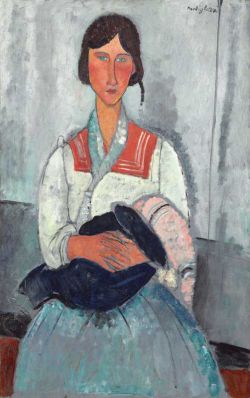 Amedeo Modigliani, La Bohémienne reproduction peinte à la main