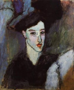 Peinture sur toile de Amedeo Modigliani, La Juive reproduction peinte à la main