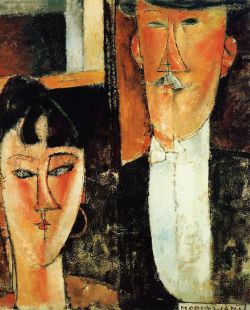 Amedeo Modigliani, Les Mariés reproduction peinte à la main