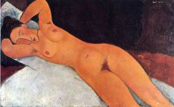 Amedeo Modigliani, Nu 1917 reproduction peinte à la main