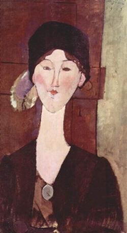 Amedeo Modigliani, Portrait De Beatrice Hastings Devant Une Porte reproduction peinte à la main