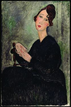 Amedeo Modigliani, Portrait de Dédie reproduction peinte à la main
