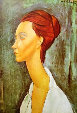 Amedeo Modigliani, Portrait De Lunia reproduction peinte à la main