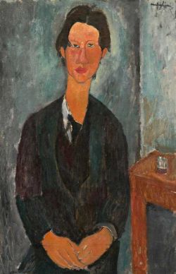 Amedeo Modigliani, Soutine Assis à Une Table reproduction peinte à la main