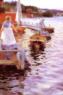 Peinture sur toile de Anders Zorn Lappings Of The Waves Vagskvalp 1887 reproduction peinte à la main