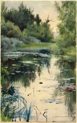 Peinture sur toile de Anders Zorn, Reflection on water reproduction peinte à la main