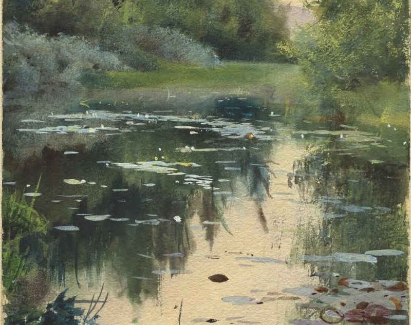 Anders Zorn, Study of Landscape from Mora, 1886