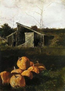 Peinture sur toile de Andrew Wyeth Pumpkins 1969 reproduction peinte à la main