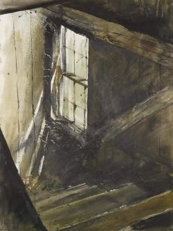 Peinture sur toile de Andrew Wyeth Stair Window 1954 reproduction peinte à la main