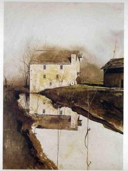 Peinture sur toile de Andrew Wyeth The Mill 1962 reproduction peinte à la main