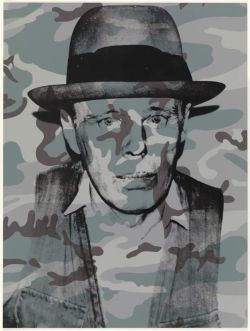 Peinture sur toile de Andy Warhol. Joseph Beuys In Memoriam. 1986 reproduction peinte à la main