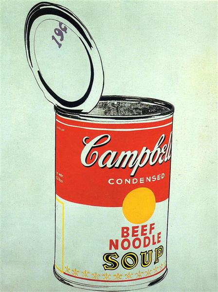 Andy Warhol Big Campbell Soup Ca 19c Beef Noodle
