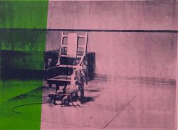 Peinture sur toile de Andy Warhol Big Electric Chair - 1967 reproduction peinte à la main