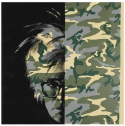Peinture sur toile de Andy Warhol Camouflage - Self Portrait reproduction peinte à la main