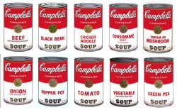 Peinture sur toile de Andy Warhol Campbells Soup reproduction peinte à la main