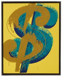 Peinture sur toile de Andy Warhol Dollar Sign reproduction peinte à la main