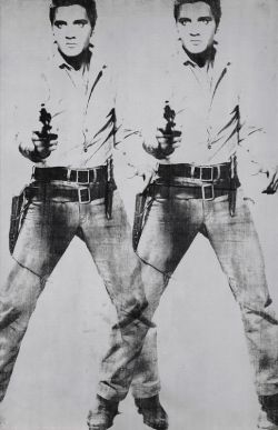 Peinture sur toile de Andy Warhol Double Elvis reproduction peinte à la main