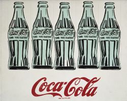 Peinture sur toile de Andy Warhol Five Coke Bottles reproduction peinte à la main