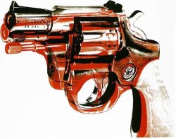 Peinture sur toile de Andy Warhol Gun reproduction peinte à la main