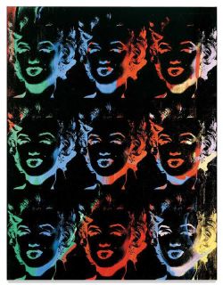 Peinture sur toile de Andy Warhol Nine Marilyns - Reversal Series reproduction peinte à la main