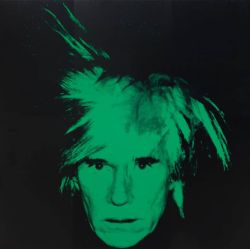 Peinture sur toile de Andy Warhol Self-portrait - Green - 1986 reproduction peinte à la main