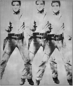 Peinture sur toile de Andy Warhol Triple Elvis reproduction peinte à la main