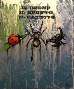 Peinture sur toile de Anto Fild De Pop Il Buono Il Brutto Il Cattivo reproduction peinte à la main