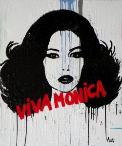 Peinture sur toile de Anto Fils De Pop Viva Monica reproduction peinte à la main