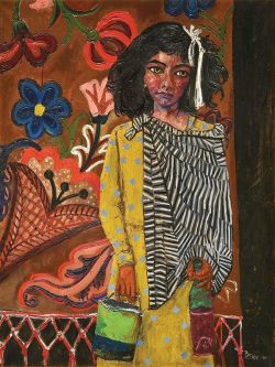 Peinture sur toile de Antonio Berni Girl 1960 reproduction peinte à la main