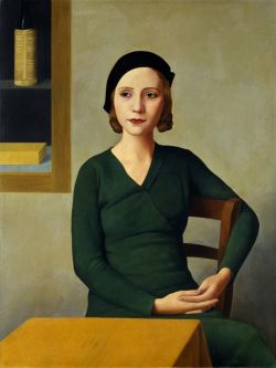 Peinture sur toile de Antonio Donghi Donna Al Caffe 1931 reproduction peinte à la main