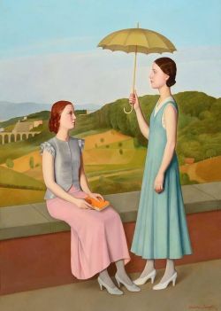 Peinture sur toile de Antonio Donghi The Holidaymakers 1934 reproduction peinte à la main