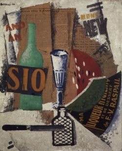 Peinture sur toile de Ardengo Soffici Watermelon And Liqueurs 1914 reproduction peinte à la main
