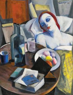 Peinture sur toile de Armand Schonberger Model In Interior 1931 reproduction peinte à la main