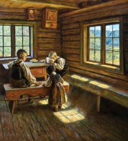 Peinture sur toile de Asor Hansen Interior Setesdal reproduction peinte à la main