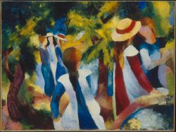 Peinture sur toile de August Macke Girl Under Trees 1914 reproduction peinte à la main