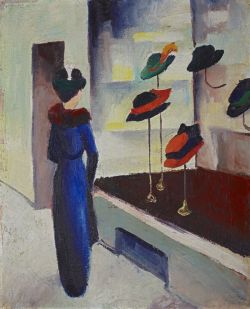 Peinture sur toile de August Macke Hat Shop 1913 reproduction peinte à la main
