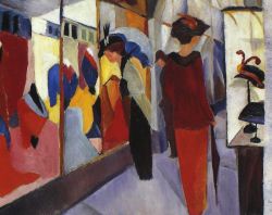 Peinture sur toile de August Macke Hat Shop 1913 reproduction peinte à la main