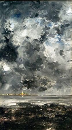 Peinture sur toile de August Strindberg The Town 1903 reproduction peinte à la main