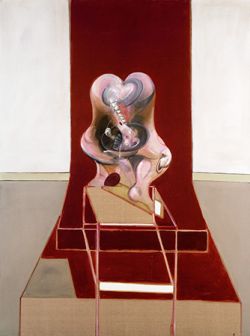 Peinture sur toile de Bacon Triptych Inspired By The Oresteia Of Aeschylus - 1981 - Part 2 reproduction peinte à la main