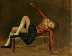 Peinture sur toile de Balthus Therese Sur Une Banquette 1939 reproduction peinte à la main