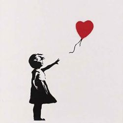 Peinture sur toile de Banksy La Petite Fille Au Ballon Rouge Carr reproduction peinte à la main