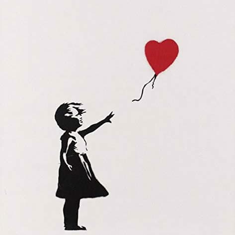 Banksy La Petite Fille Au Ballon Rouge Carr