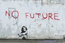 Peinture sur toile de Banksy No Future Girl Balloon reproduction peinte à la main
