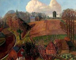 Peinture sur toile de Barrow Hill 1939 Malcolm Midwood Milne reproduction peinte à la main