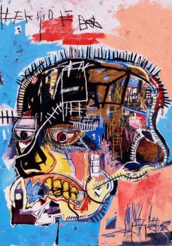 Peinture sur toile de Basquiat Skull 100 X 70 Cm reproduction peinte à la main