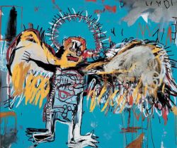Peinture sur toile de Basquiat Untitled - Fallen Angel 1981 reproduction peinte à la main