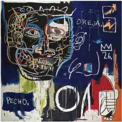 Peinture sur toile de Basquiat Untitled - Pecho - Oreja - 1982-83 reproduction peinte à la main