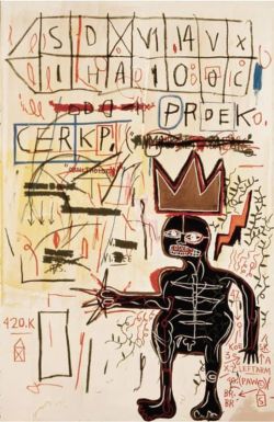 Peinture sur toile de Basquiat With Strings Two- 1983 reproduction peinte à la main